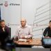 Mariano Juan, Vicent Marí y Sara Ramón durante la rueda de prensa de balance.