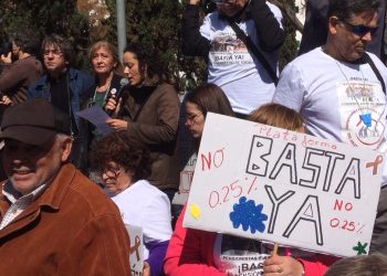 Una concentración en Ibiza en defensa de las pensiones en una imagen de archivo