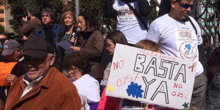 Una concentración en Ibiza en defensa de las pensiones en una imagen de archivo