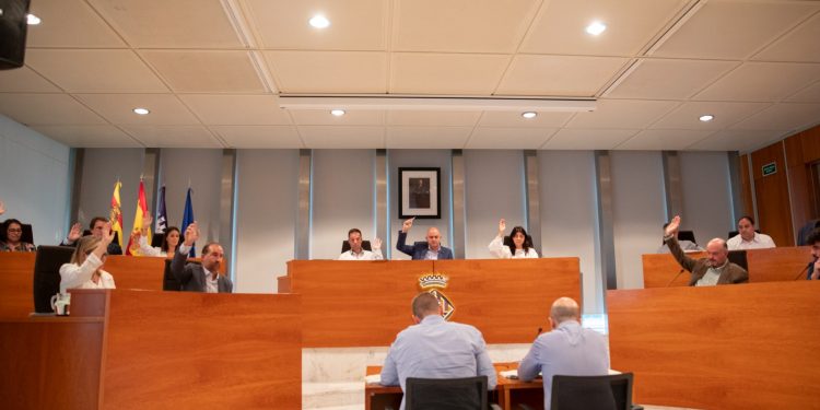Imagen de archivo de un pleno del Consell de Ibiza.