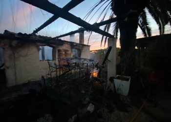 Estado en el que ha quedado el restaurante tras el incendio. Foto: Consell de Formentera