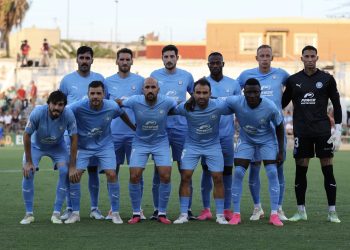 Imagen de la plantilla antes del encuentro. Foto: @ibizaud