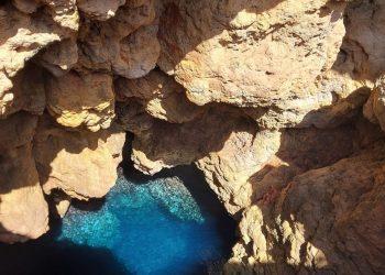 Imagen de la zona del Ullal de na Coloms, de un rescate anterior de los bomberos. Foto: Bombers d'Eivissa