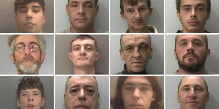 Los detenidos y procesados. Imagen de Devon y Cornwall  Police.