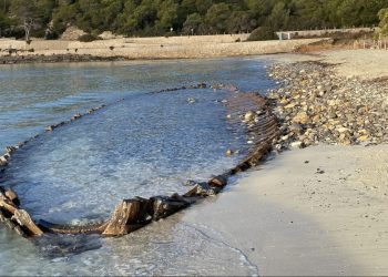 Imagen del pecio salinero remitida a Noudiari de autor/a desconocida.