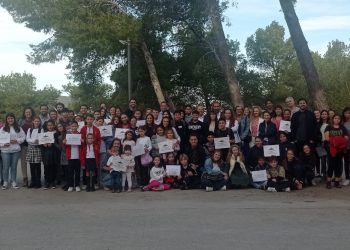 Foto de familia de los galardonados.