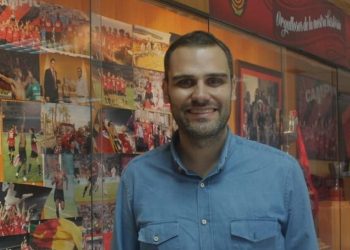 Albert Salas en una imagen del Mallorca, donde fue director de comunicación.