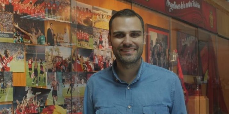Albert Salas en una imagen del Mallorca, donde fue director de comunicación.