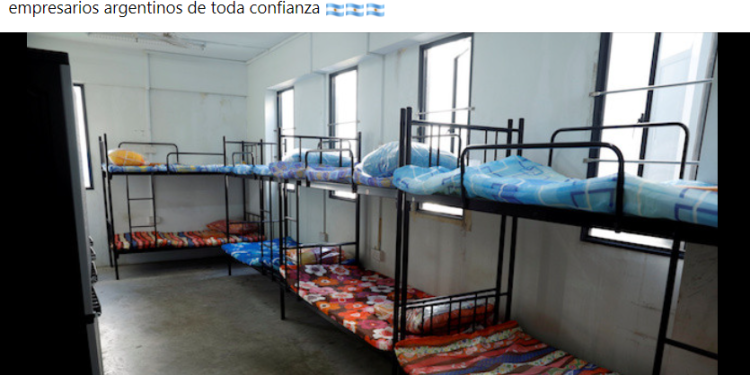 Anuncio de un alquiler abusivo en Ibiza con una imagen de una habitación tomada en Singapur