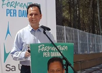Llorenç Córdoba en un acto de campaña de Sa Unió.