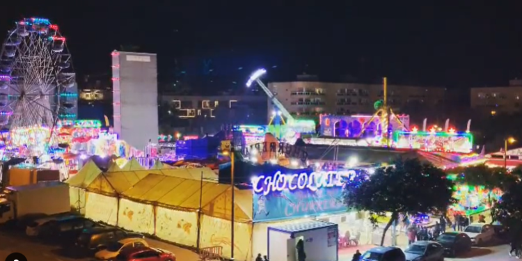 La Feria de Navidad en su ubicación habitual en el barrio de Can Misses de Ibiza