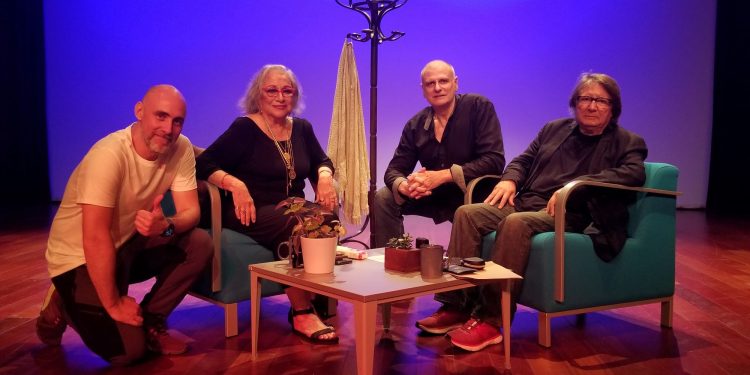 De izquierda a derecha,  Matoses, Chapí, Mayol y Fabregat.