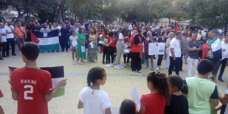 Concentración realizada el pasado mes de agosto, en la que participaron cerca de 300 personas.