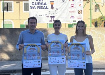 De izquierda a derecha,. Sergi Tur Pérez, director de la prueba; Marta Ruiz y la concejala Ana Ferrer.