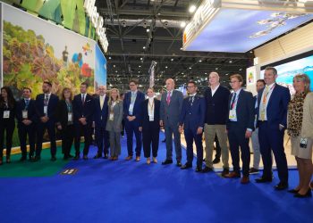 El alcalde de Sant Josep, Vicent Roig, en la WTM. Foto: Ayuntamiento de Sant Josep