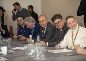 Vicent Marí, en uno de los encuentros mantenidos hoy. Foto: Consell de Ibiza