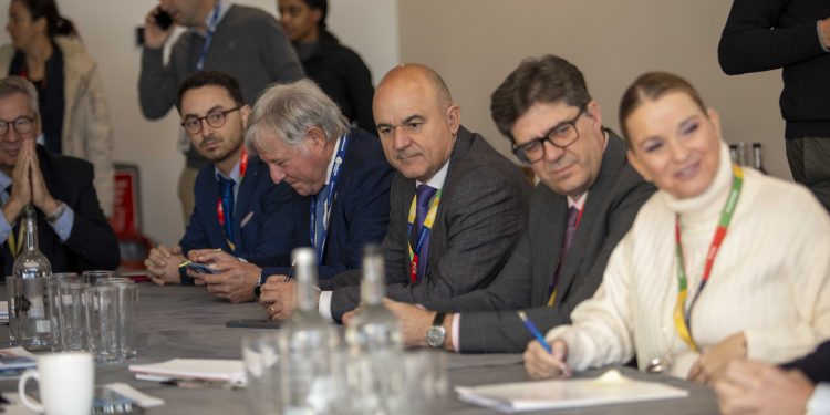 Vicent Marí, en uno de los encuentros mantenidos hoy. Foto: Consell de Ibiza