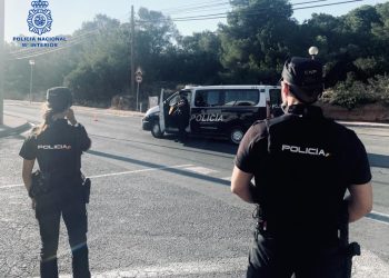 Una imagen de un control de la Policía Nacional de Ibiza