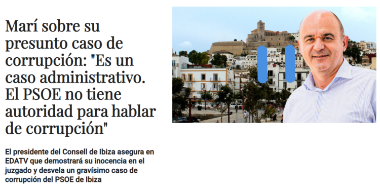 Una entrevista a Vicent Marí aparecida en el medio de comunicación de Javier Negre.