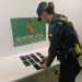 Los móviles encontrados en la maleta. Foto Guardia Civil