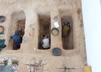 Un aspecto de la excavación que ha permitido identificar ya plenamente a dos víctimas y devolver los restos a sus familiares.
