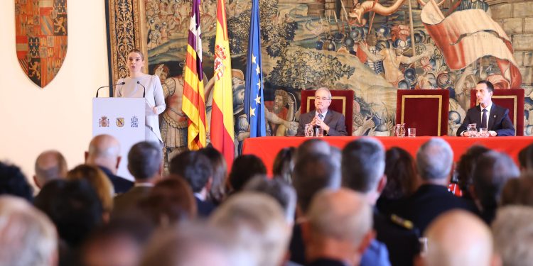Marga Prohens hoy, durante su discurso.