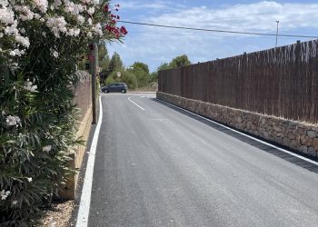 Asfaltado del Camí de Can Pep Salvador. Foto: Ayuntamiento de Santa Eulària