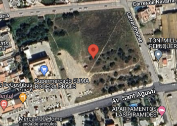 Ubicación del terreno acondicionado como aparcamiento.