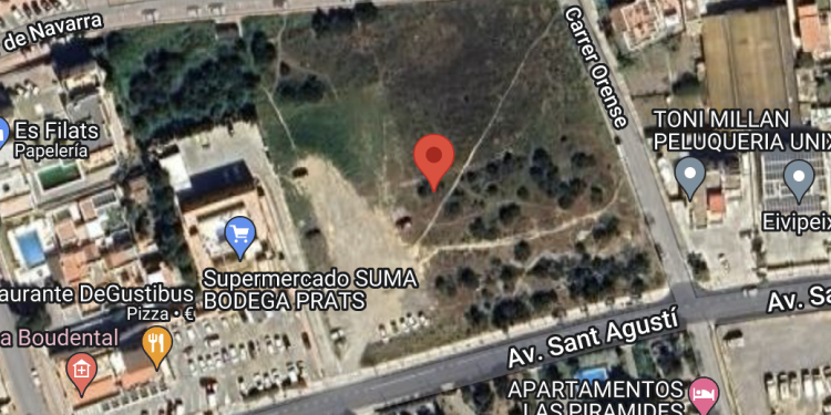 Ubicación del terreno acondicionado como aparcamiento.