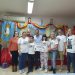 Acto de entrega de la recaudación obtenida con la paella solidaria.