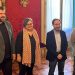 De izquierda a derecha Lluís Apesteguia,  Cristina Gómez, Josep Castells y Iago Negueruela, en el Parlament
