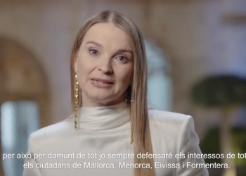 Marga Prohens durante su discurso televisado.