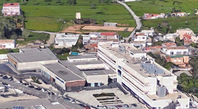 Imagen aérea de la residencia compartida por los bomberos en sus redes sociales. Foto: Bombers d'Eivissa