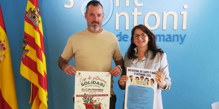 Jorge Nacher y Carmen Vargas, en la presentación del festival. Foto: Ayuntamiento de Sant Antoni