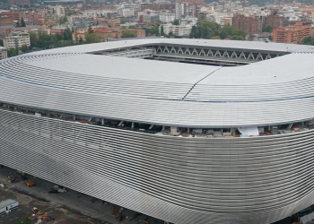 Imagen del nuevo estadio en obras. Foto: Real Madrid.