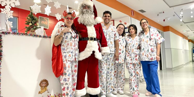 Visita de Papá Noel. Fotos: Proyecto Juntos