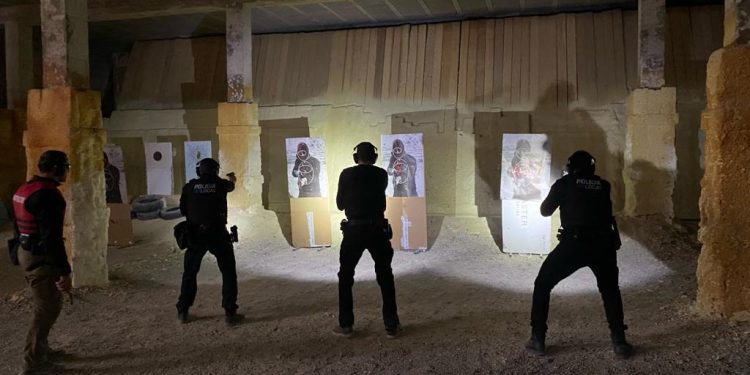 Prácticas de tiro realizadas. Foto: Ayuntamiento de Sant Antoni