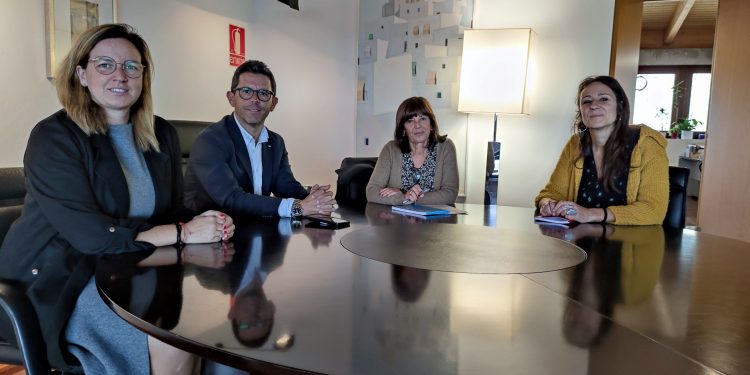 De izquierda a derecha, Fuster, Triguero, Del Pozo y Greses, durante el encuentro. Foto: Ajuntament d'Eivissa