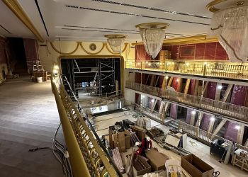 Estado del interior del Teatro Pereyra. Fotos compartidas por el alcalde de Ibiza, Rafael Triguero, en sus redes sociales.