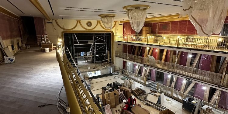 Estado del interior del Teatro Pereyra. Fotos compartidas por el alcalde de Ibiza, Rafael Triguero, en sus redes sociales.