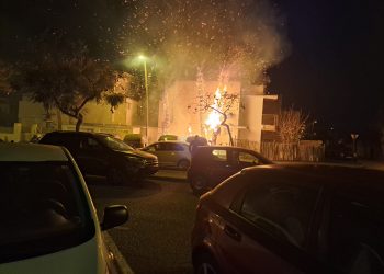 Imágenes del incendio facilitadas por la Policía Local de Ibiza.