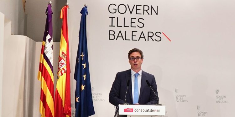 Toni Costa, en una rueda de prensa de  tras el Consell de Govern.