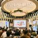 El estand de Palladium en Fitur durante la charla de Abel Matutes y Jesús Sobrino en la última edición de la feria.