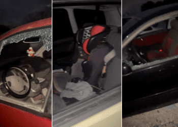 Así quedaron varios de los vehículos vandalizados en el taller. Fotos cedidas por P. A. a Noudiari