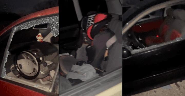 Así quedaron varios de los vehículos vandalizados en el taller. Fotos cedidas por P. A. a Noudiari