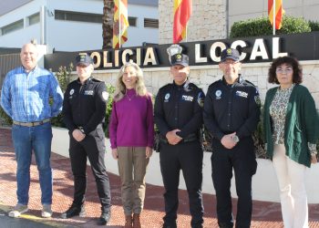 Félix Valverde (tercero por la derecha) en la imagen tras su nombramiento.