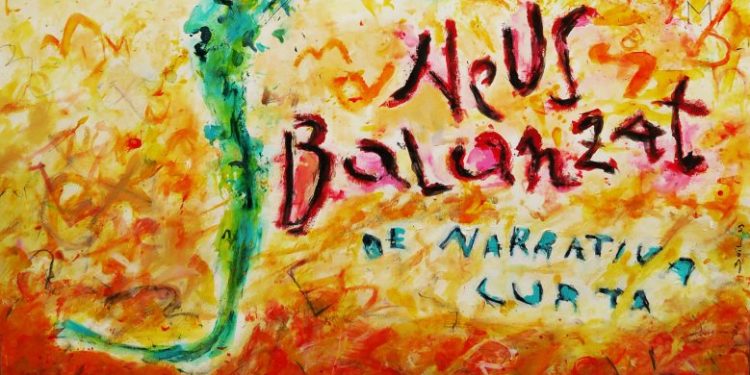 Detalle del cartel de los premios que es obra del artista Vicent Boïl.