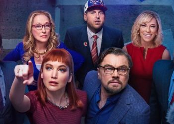 Una imagen promocional de 'No mires arriba'.