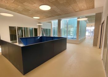 Interior de la Escuela de Música, que se inaugurará en un mes.