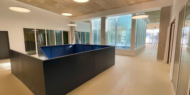 Interior de la Escuela de Música, que se inaugurará en un mes.